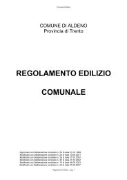 REGOLAMENTO EDILIZIO COMUNALE - Comune di Aldeno