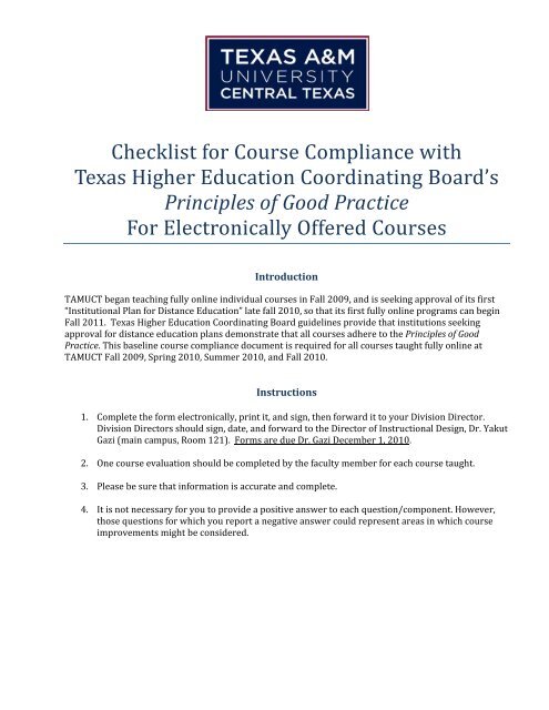 download Online Course Compliance Checklist