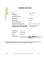 COURSE OUTLINE - Continuing Education Courses and Programs