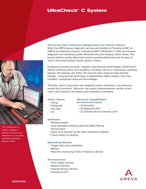 Ultracheck C2000 UltraCheck® C System - AREVA