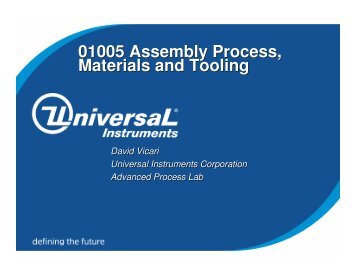 01005 Assembly Process, Materials and Tooling 01005 ... - SMTA