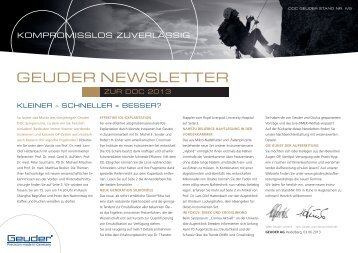 DOC Kongress-Newsletter - bei der Geuder AG in Heidelberg