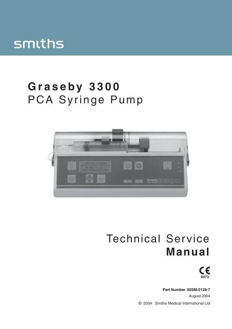 Technical Service Manual Graseby 3300 Pca Medtecshop