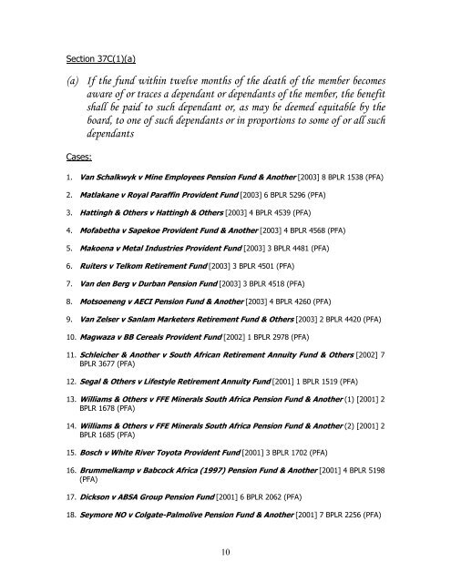 Section 37C - Pension Lawyers Association of South Africa