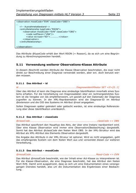 DARSTELLUNG VON DIAGNOSEN - HL7 Deutschland eV