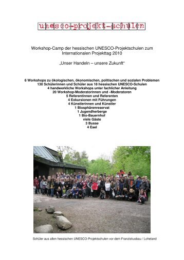 Workshop-Camp der hessischen UNESCO-Projektschulen zum ...