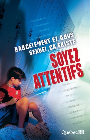 HarcÃ¨lement et abus sexuel Ã§a existe - MinistÃ¨re de l'Ãducation, du ...