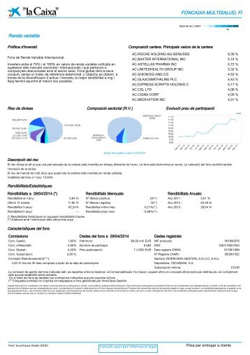 FONCAIXA MULTISALUD, FI Renda variable - la Caixa