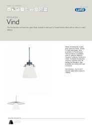 The Vind pendant luminaire has a glass shade, available in matt ...