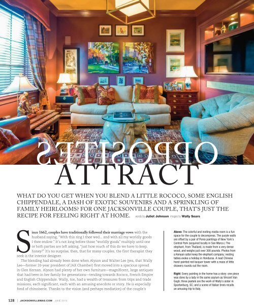 Opposites Attract | Jacksonville Magazine June 2014 home profile