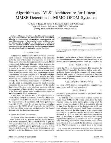 Algorithm and VLSI Architecture for Linear MMSE Detection in MIMO ...