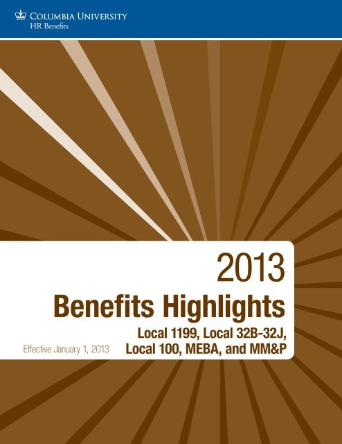 Benefits Highlights - Human Resources - Columbia University