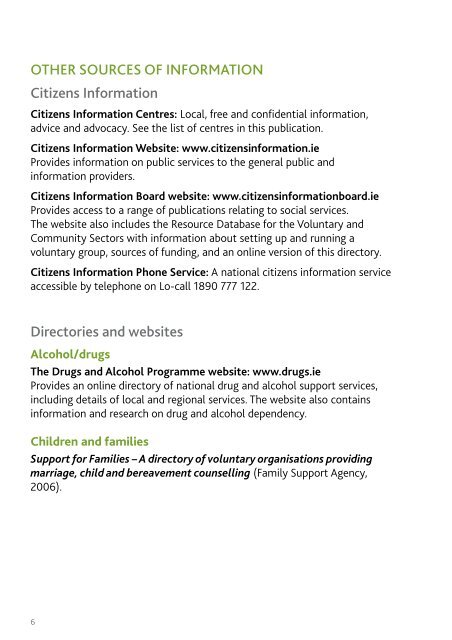 Directory of National Voluntary Organisations - Citizens Information ...