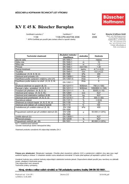 KV E 45 K Büsscher Baruplan - Büsscher & Hoffmann