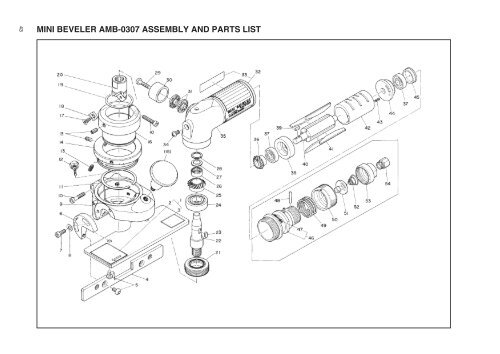 mini beveler amb-0307 assembly and parts list - STEAB i VÃ¤stervik AB