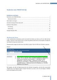 Neuheiten unter MEDISTAR-SQL