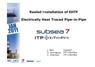 Reeled Installation of EHTF Electrically Heat Traced Pipe-in-Pipe - Aftp