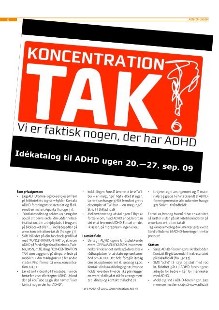 ADHD-bladet nr. 4, 2009 - ADHD: Foreningen