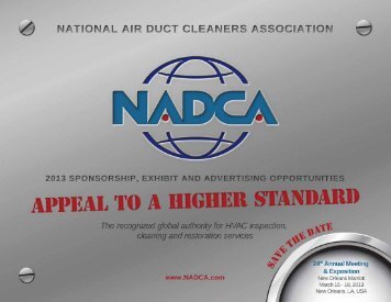 www.NADCA.com NAtioNAl Air DuCt CleANers AssoCiAtioN â¢ 2013 ...