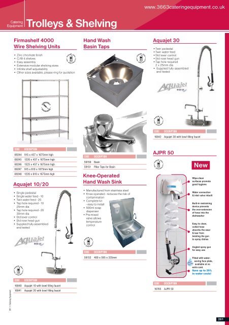 Trolleys & Shelving - Catering Equipment