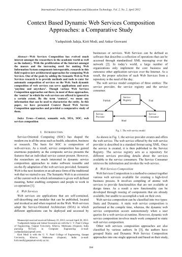 Context Based Dynamic Web Services Composition Approaches - ijiet