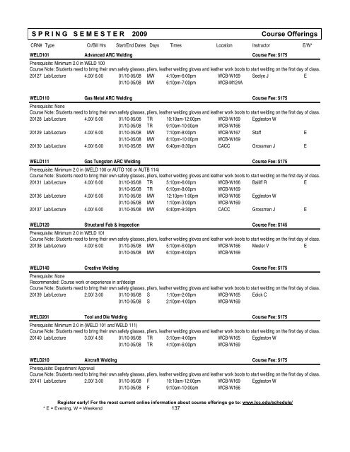 Course Index - Lansing Community College