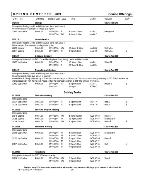 Course Index - Lansing Community College