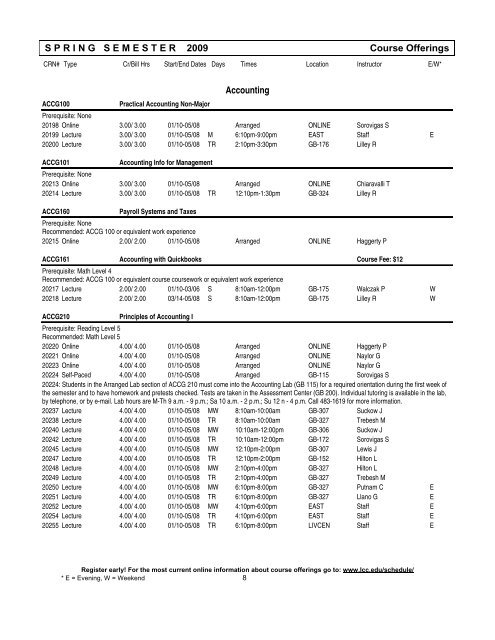 Course Index - Lansing Community College