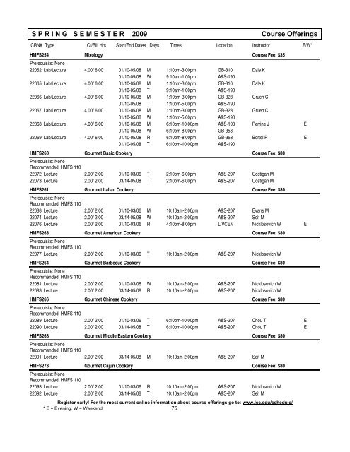 Course Index - Lansing Community College