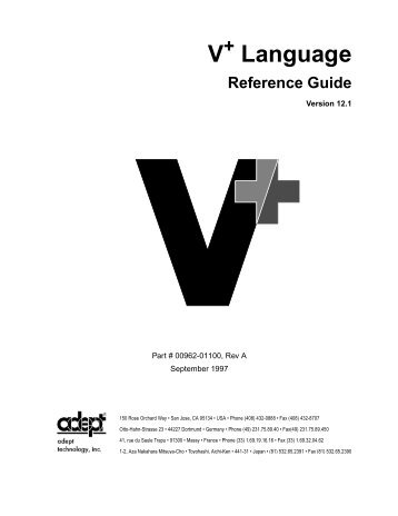 V+ Language Reference Guide