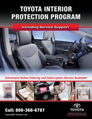 Toyota Interior Protection Program (TIPP) - Toyota Approved Dealer ...