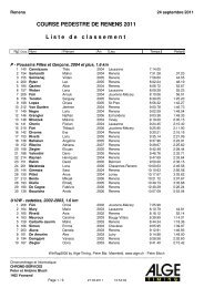 RÃ©sultats de l'Ã©dition 2011 - Renens