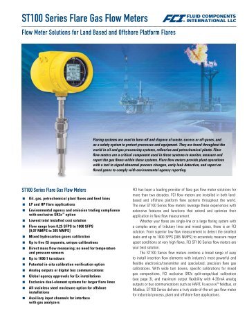 ST100 Series Flare Gas Flow Meters - Fluid Components International