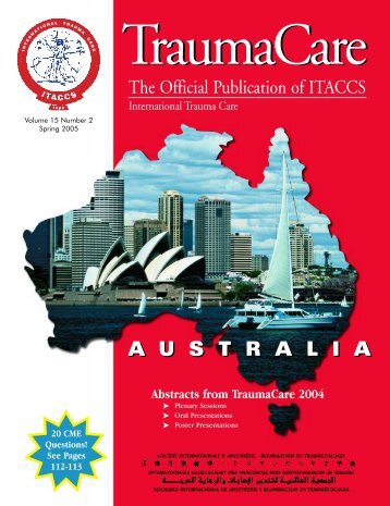 Table of Contents - International Trauma Anesthesia and Critical ...