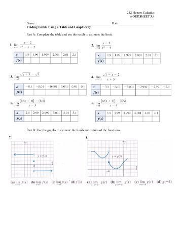 Pre-Calculus Parametrics Worksheet #2