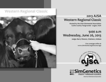 Western Region Classic Results - American Simmental Association