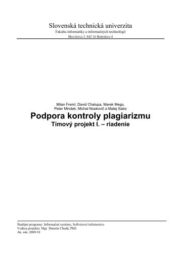 Priklad dokumentu - SoftvÃ©rovÃ© Å¡tÃºdio 2 - SlovenskÃ¡ technickÃ¡ ...