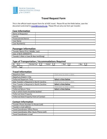 AOC Travel Request Form