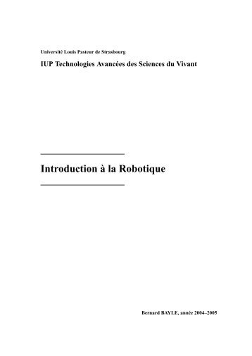 Introduction `a la Robotique - AVR