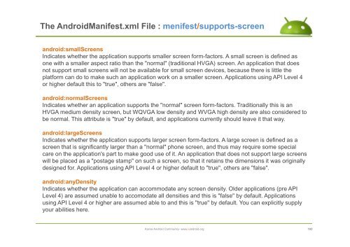 The AndroidManifest.xml File - ìëë¡ì´ë ê¸°ì  ì»¤ë®¤ëí° : Korea ...