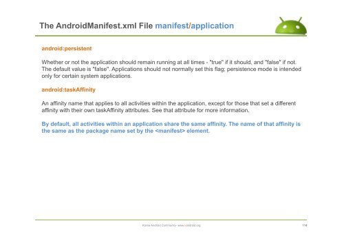 The AndroidManifest.xml File - ìëë¡ì´ë ê¸°ì  ì»¤ë®¤ëí° : Korea ...