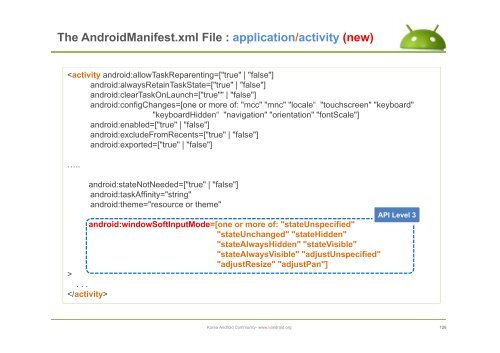 The AndroidManifest.xml File - ìëë¡ì´ë ê¸°ì  ì»¤ë®¤ëí° : Korea ...