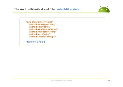 The AndroidManifest.xml File - ìëë¡ì´ë ê¸°ì  ì»¤ë®¤ëí° : Korea ...