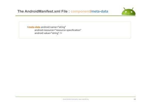 The AndroidManifest.xml File - ìëë¡ì´ë ê¸°ì  ì»¤ë®¤ëí° : Korea ...