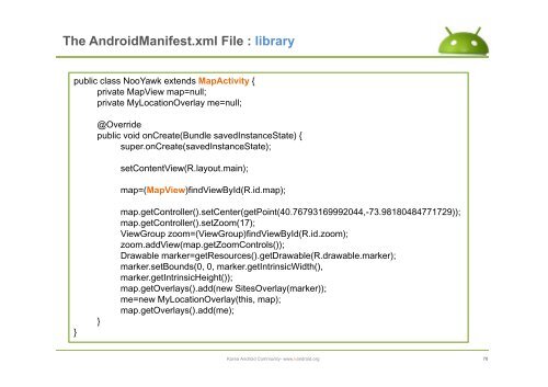 The AndroidManifest.xml File - ìëë¡ì´ë ê¸°ì  ì»¤ë®¤ëí° : Korea ...