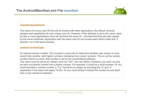 The AndroidManifest.xml File - ìëë¡ì´ë ê¸°ì  ì»¤ë®¤ëí° : Korea ...