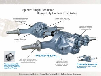 SpicerÂ® Single-Reduction Heavy-Duty Tandem Drive ... - The Expert