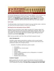 Customer Service Standards - Facilities Management - University of ...