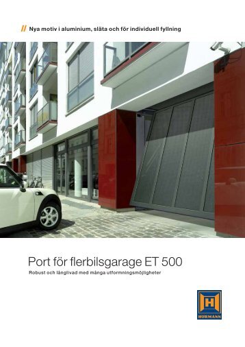 Port fÃ¶r flerbilsgarage ET 500 - Ett 2 Tre Garageportar AB