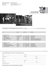 Schulsportprogramm FrÃ¼hling-Sommer 07 - Schule FÃ¤llanden